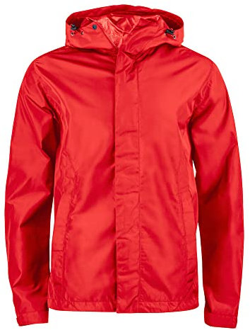 NSTF Giacca Spolverino Uomo Impermeabile Antivento Tessuto Resinato XS - 4XL (XXXXL, ROSSO)