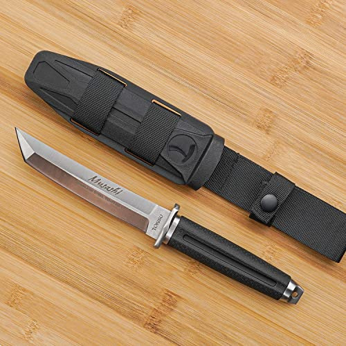 TS Tactical Store Cuchillo de cocina Outdoor con forma tipo Samuraï TOKISU Masashi | Hoja de acero 7Cr17Mov de 15cm | Viene con funda de ABS para evitar perder el filo | TKS-32390