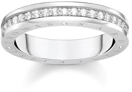 THOMAS SABO Ring mit weißen Steinen Pavé Silber 925 Sterlingsilber