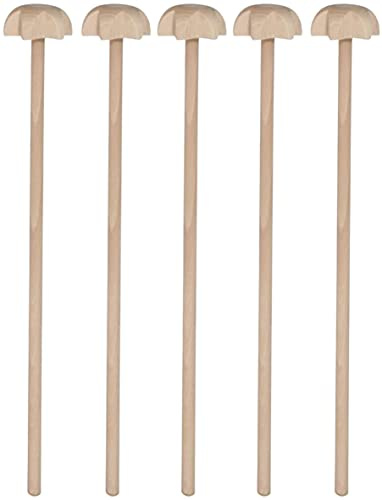 teemando® 5 X Quirl aus Buchenholz, 30 X 4 cm
