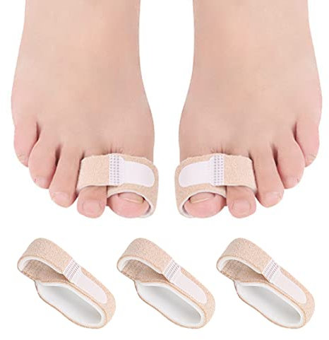 3Pcs Reusable Hammer Toe Straightener,Toe Bandage,Hammer Toe Separators Splint,Hammer Toe Straighteners,Toe Cushioned Bandages,Toe Splints for Bent Toes Hammer Toes Overlapping Toes Broken Toes