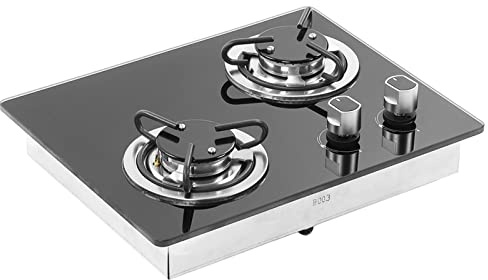 Piano Cottura a Gas, 1,8 KW Fornello a Gas Facile Pulire 2 Fuochi L380 W300mm per per per Yacht