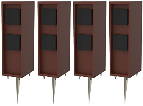 Novatool 4X Steckdosensäule 4-Fach außen Braun Edelstahl eckig IP44 mit Erdspieß Steckdose Aussen Gartensteckdose Outdoor Steckdosensäule Garten Steckdosenturm