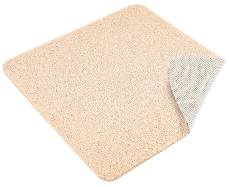 Dikots Duschmatte weich rutschfest Anti-Schimmel 60 x 60 cm - Duschmatte aus PVC Luffa-Stil beige rutschfest für Innendusche - waschbar & schnelltrocknend rutschfest