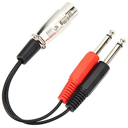 Cavo Audio Splitter a Y Doppio da 1 4 Pollici Maschio a XLR Femmina XLR Femmina a Doppio Adattatore per Convertitore Telefonico Microfor Maschio da 6,35 Mm Cavo da 7,9 Pollici