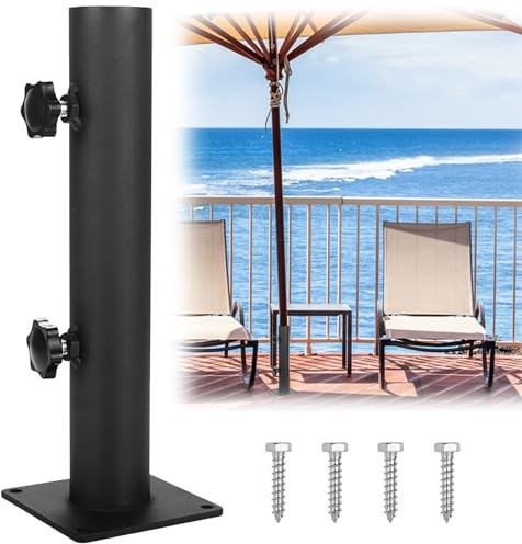 Wdwlbsm Umbrella Base Patio Umbrella Base Umbrella Stand Outdoor Base Heavy Duty Outdoor Umbrella Holder Adjustable Umbrella Clamp Deck Mount Umbrella Holder for Decks,Patios, Balcony,Docks