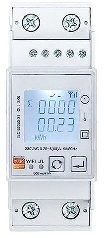 FYOBOT Contatore di Energia Bidirezionale WiFi Tuya Monofase 80A KWh Monitor di Potenza Wattmetro Voltmetro Amperometro 110 240VAC