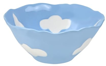 Koythin Ceramic Cute Bowl, Creative Soup Bowls, Cloud Bowl for Kitchen Cereal Oatmeal Salad, Aesthetics Home Decor (Blue Sky and White Clouds) | Aesthetic Cloud Tableware, Fit Oatmeal Pasta Fruit Soup; Cute Kitchen Bedroom Decor