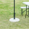 casa.pro Pied de Parasol Rond avec Adaptateurs 37 42 52 58 mm Fixation Facile Couche de Protection Résistant aux Intempéries Béton Fer Plastique 45 x 6 cm Aspect Pierre Blanc