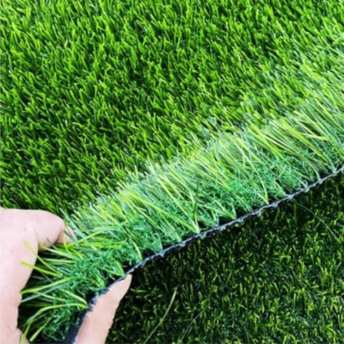 Rasenteppich Kunstrasen Balkon Wetterfest Gartenkunstrasen Länge 100cm - 1000cm Realistisch Künstliches Gras Mit Drainagelöchern Leicht Zu Reinigen Kunstrasenmatte Rollrasen(Höhe: 30mm,100x700cm)