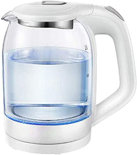 Hervidores, Hervidores eléctricos, Hervidor eléctrico de vidrio ecológico, Hervidor de agua inalámbrico de 1,8 L con iluminación LED azul, Hervidor de agua para té de ebullición rápida, Apagado