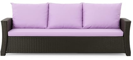 Setgarden® Bankauflage - Outdoor sitzkissen für Gartenbank für polyrattan- Polster Auflage Outdoor - Bankpolster Auflage für Sitzbank Rattan Hollywoodschaukel (Hellviolett, 150x50x50cm)