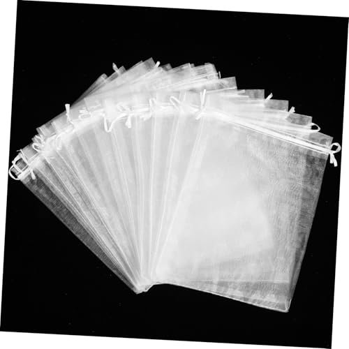 VINTORKY 50pièces Sachets De pour Fruits Filets Mesh Respirant avec Cordon De Serrage pour Protéger Les Fruits Et Plantes Les Insectes Et Oiseaux
