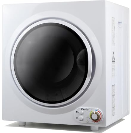 Panda Compact Dryer 13.2 lbs Load Volume 110V 1500W Portable Clothes Dryer 3.5 cu.ft. Stainless Steel Tub, 4 Drying Modes