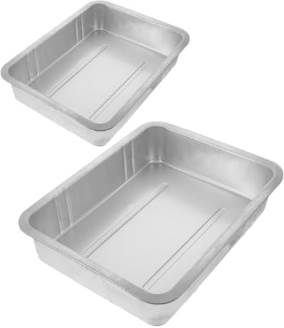 CHILDWEET 2piezas Aceite Drenaje Pan Reforzado para Recogida De Aceite Residual Bandeja De Goteo Práctica para Mantenimiento Automotriz y Limpieza