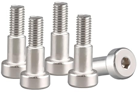 5 PCS 8*M6*6 Hex Socket Shoulder Bolt, Metric Machine Hex Socket Screw, Stainless Steel Shoulder Screws/Bolts, Metric Socket Head Cap Screws, Rust-Resistant, Smooth Finish, Durable