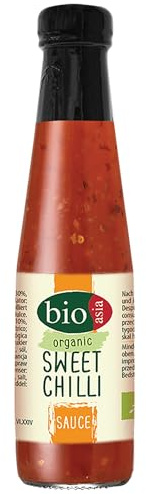 BIOASIA Bio Süße Chilisauce, süß pikante Sauce zum Verfeinern von Wok-Gerichten, Frühlingsrollen, Fingerfood, Huhn & Fisch - 1 x 290 ml