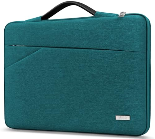 TECOOL 14 Pollici Custodia PC Portatile per 14'' HP Dell Acer ASUS Lenovo Thinkpad Ideapad Chromebook Notebook, MacBook Air 15 M2 M3 M4 2023-2025 Custodia Protettiva Laptop Borsa, Teal