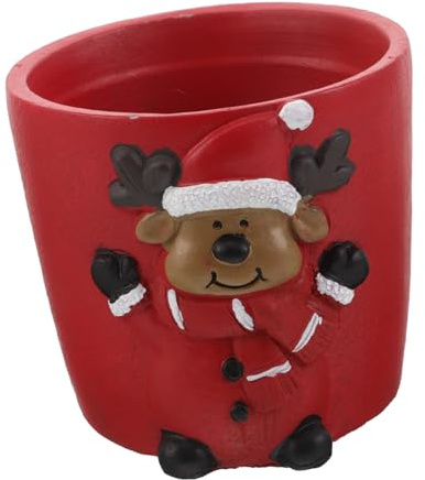 UPKOCH Jardinières De Noël en Céramique Petits Pots pour Plantes Succulentes Pots De Fleurs Intérieur pour Cactus Et Plantes Succulentes