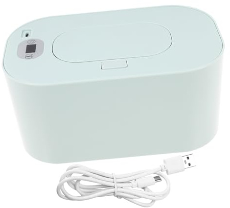 HOLIDYOYO Tragbarer USB Feuchttuchwärmer in Grün mit Temperaturregelung und Verschleißfestem Abs Material für Zuhause und Auto für Babypflege
