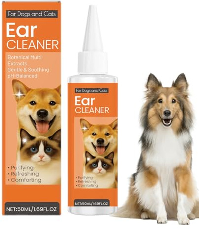 YNPQTDS Auricolari per Cani | 50ml per La Pulizia dei Detriti del Canale Auricolare dei Cani,Strumento Pulitore Orecchie Canino,per Grandi Anziani Cuccioli Interno Esterno Casa Viaggio