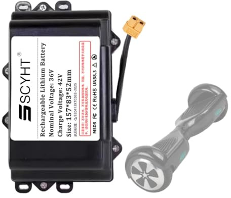 SSCYHT Batería Litio 36 V, 2 Ah y 3 Ah Batería Recargable 36 V Baterías para Hoverboard 10S Baterías de Iones de Litio con Puerto XT60 para Motores 25 W a 110 W,36v2ah 1pack