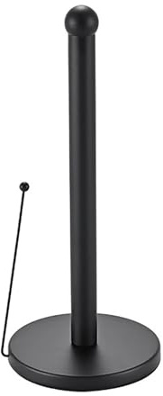 Maykafay Küchenrollenhalter ohne Bohren, Rollenhalter stehend für die Küche mit Anti-Roll Arm, Edelstahl, Schwarz