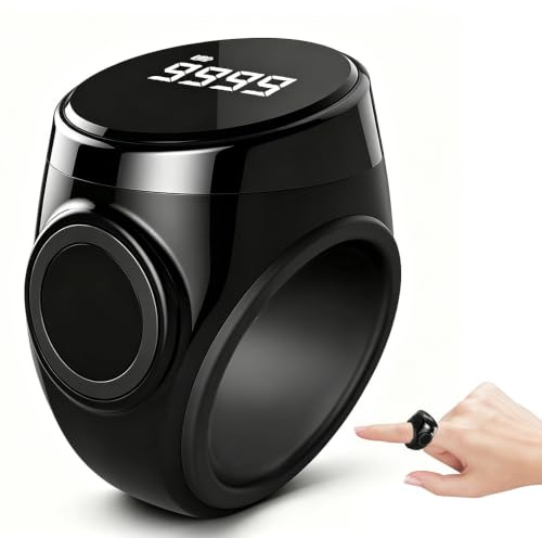 WDKXCN Conta Persone A Mano, Impermeabile Contapunti Elettronico Contatore, Contagiri Maglia con 2 Anelli in Silicone, Contapersone Digitale per Conteggio delle attività al Chiuso e All'aperto
