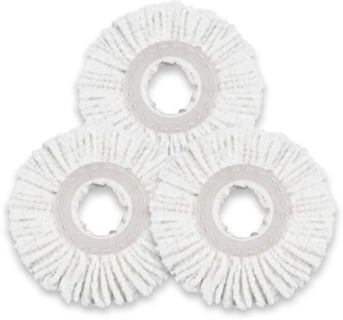 Masthome Accesorios para Trapeadores Rotativos, 3 Cabezales de Repuesto para Trapeadores Rotativos de Microfibra - B07BFS9J8S