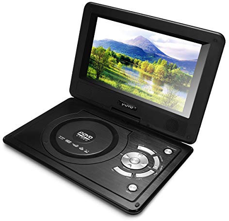 Alamor 12,4 Pollici 270 ° Rotazione Schermo Portatile Auto Lettore Dvd Supporto Gioco TV Ricaricabile