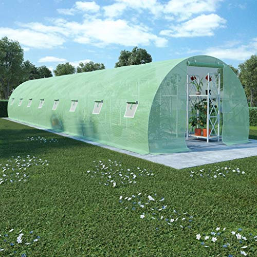 Festnight Serra da Giardino con Fondazione in Acciaio 18m²/27m²/36m² 6x3x2 m/9x3x2 m/12x3x2 m