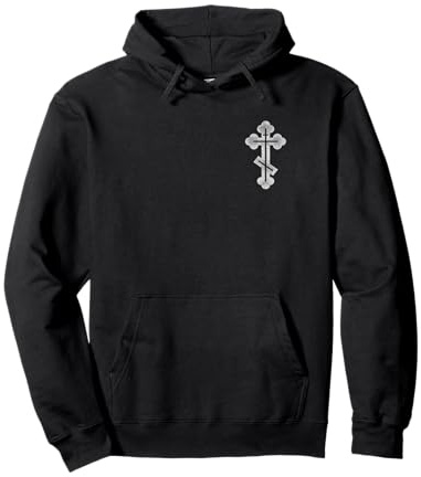 Russisches, griechisches, byzantinisches, orthodoxes Kreuz Pullover Hoodie
