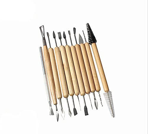 Formones Para Madera Gubias Para Tallar Madera Herramienta 11Pcs Cerámica Arcilla Escultura Madera Talla Herramienta Conjunto De Herramientas De Madera Proyectos Arte Escultura Herramienta Conjunto De