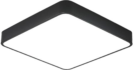 DOITOOL Unterputz Led Deckenleuchte 24w 300x300mm Acryl Schwarz Moderne Wohnzimmer Badezimmer Balkon Beleuchtung Einfache Montage Langlebige Innenraumlampe