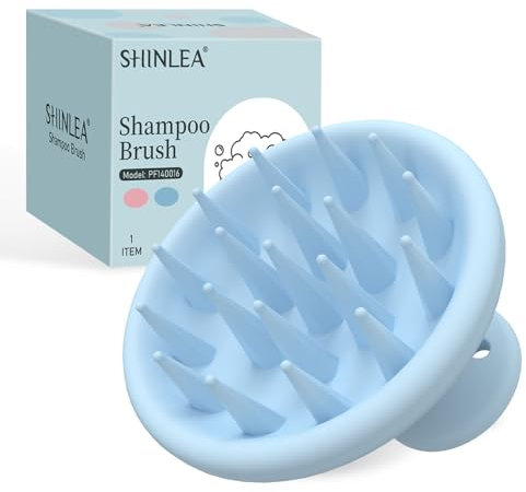 SHINLEA Scalp Massager for Hair Growth and Exfoliation,Scalp Massager Shampoo Brush with Soft Silicone for Clean and Head Relaxation,Suitable for Wet or Dry Use，blue