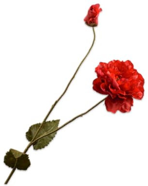 Silk-ka Kunstblume-Seidenblume Mohn rot 109 cm