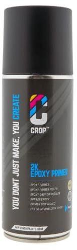 CROP 2K Epoxy Grundierung Spraydose Schwarz 400ml - Maximale Haftung & zuverlässiger Korrosionsschutz - 2-Komponenten Epoxidprimer, schnell trocknend, überlackierbar - Profi-Finish