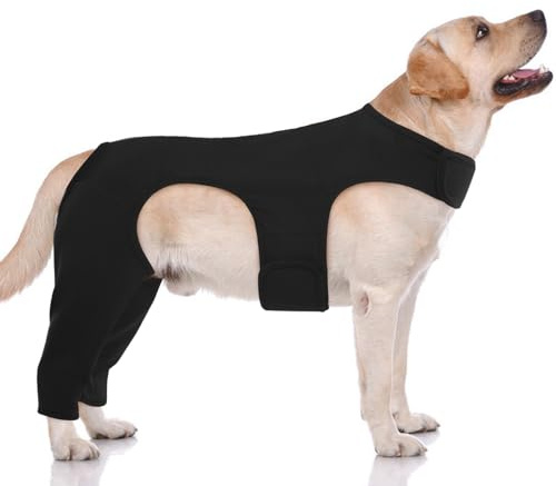 Hjyokuso Genesungsanzug für Hunde, Chirurgie-Anzug, Operationsanzug, Leckmanschette, Hinterbeinschutz, Ellenbogenschutz, Hundehülle zum Verhindern von Lecken
