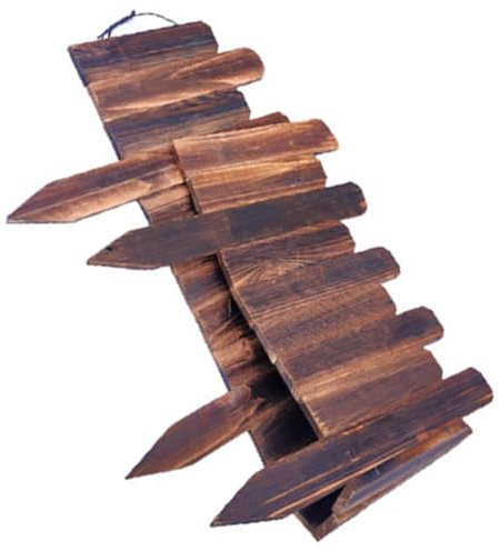 POPETPOP Bordure De Jardin Bois Bordure pour Aménagement Paysager Clôture De Pelouse Diviseur De Jardin Style Champêtre