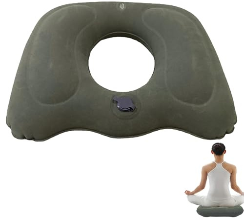 WanderGo Inflatable doughnut cushion, 18in hemorrhoid cushion for Preventing pain from occurring, Portable ring cushions for pressure relief, Effective in relieving pain and promoting good health
