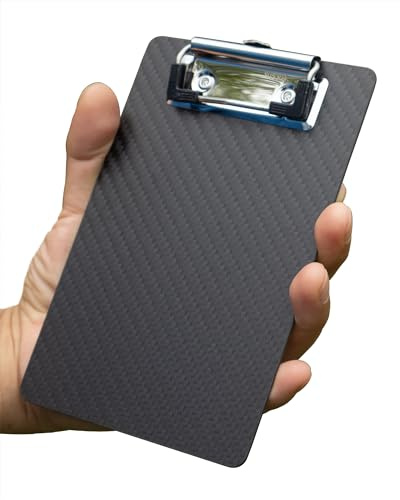 Echtes 3K-Kohlefaser-Klemmbrett, Ultraleicht,Robust und tragbar,1.5 mm Dicke, schwarz, geeignet für Büro, Zuhause, Geschäft und Schule.
