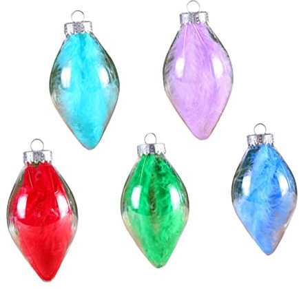 CORHAD 5 stücke Zufällige Farbe Birne Geformt Weihnachten Kugeln Hause Weihnachten Baum Ornamente Einfach zu Hängen Material Festliche