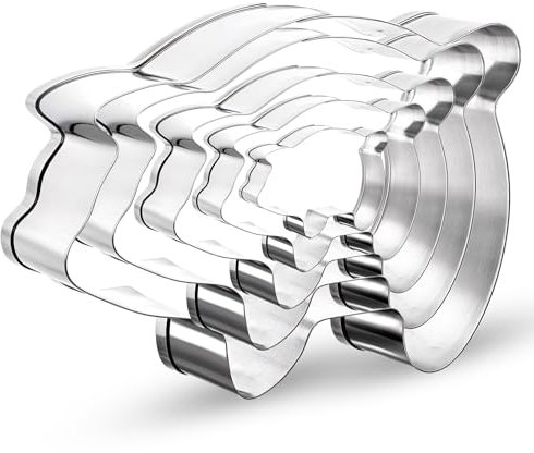 5 Stück Schwein Ausstechformen Set, 11.5cm/8.5cm/10cm/6.5cm/5cm Ausstechformen mit Tieren Schwein Geformt Ausstecher für Tier Fondant Ausstechformen zum Backen