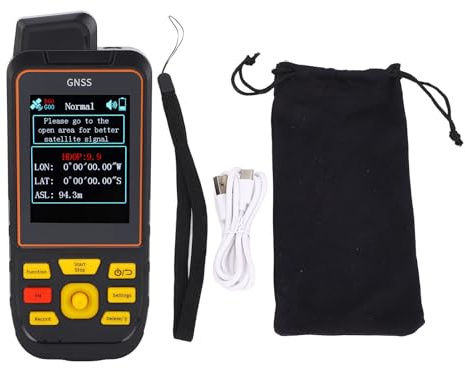 Receptor GNSS D6E, Medidor de área Terrestre Portátil, Precisión de Localización, Máquina Topográfica GPS con Pantalla a Color de 2m y 2, 8 Pulgadas