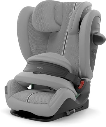CYBEX Gold Kinder-Autositz Pallas G2 i-Size Plus, 9-50 kg, Stone Grey | Ab ca. 15 Monate bis ca. 12 Jahre, 76 bis 150 cm, Neigungsverstellbare Kopfstütze, Seitenaufprallschutz