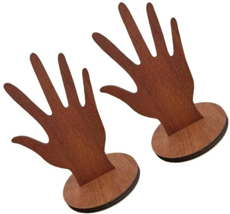 Cabilock 2 Stücke Ringständer Aus Holz in Handoptik Schmuckhalter Ringorganizer Für Tisch Schmuckständer Zum Aufbewahren Und Präsentieren Passend Für Heim Und Geschäft