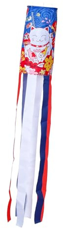 BESPORTBLE Japanischer Windsack Dekor Hängend Outdoor Garten Windflagge Polyester Terrasse Hof Feier Fest Dekoration