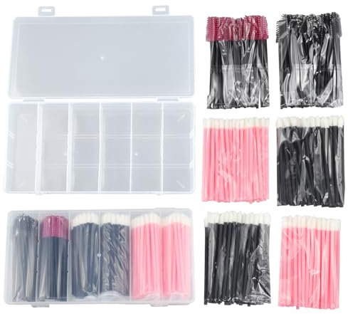 Xgvzs 300Pcs Disposable Mascara Wands Lip Applicator and Micro Brush Disposable Brushes Bulk Makeup Applicator Kit for Girls Women