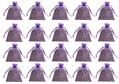 20 Stück Lavendel Duftsäckchen für Kleiderschränke, Lavendelsäckchen mit duftendem Lavendel als Duftsäckchen Echter Getrocknetem Lavendelsäckchen, Kleidermotten Bekämpfen, Mottenschutz für Schrank