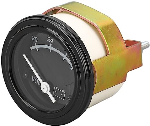 Voltmètre Analogique à Haute Précision Pour Générateurs Mesure Électrique Compteur Panneaux Ronds Accessoire 24V pour Véhicules Bateaux Installations Solaires